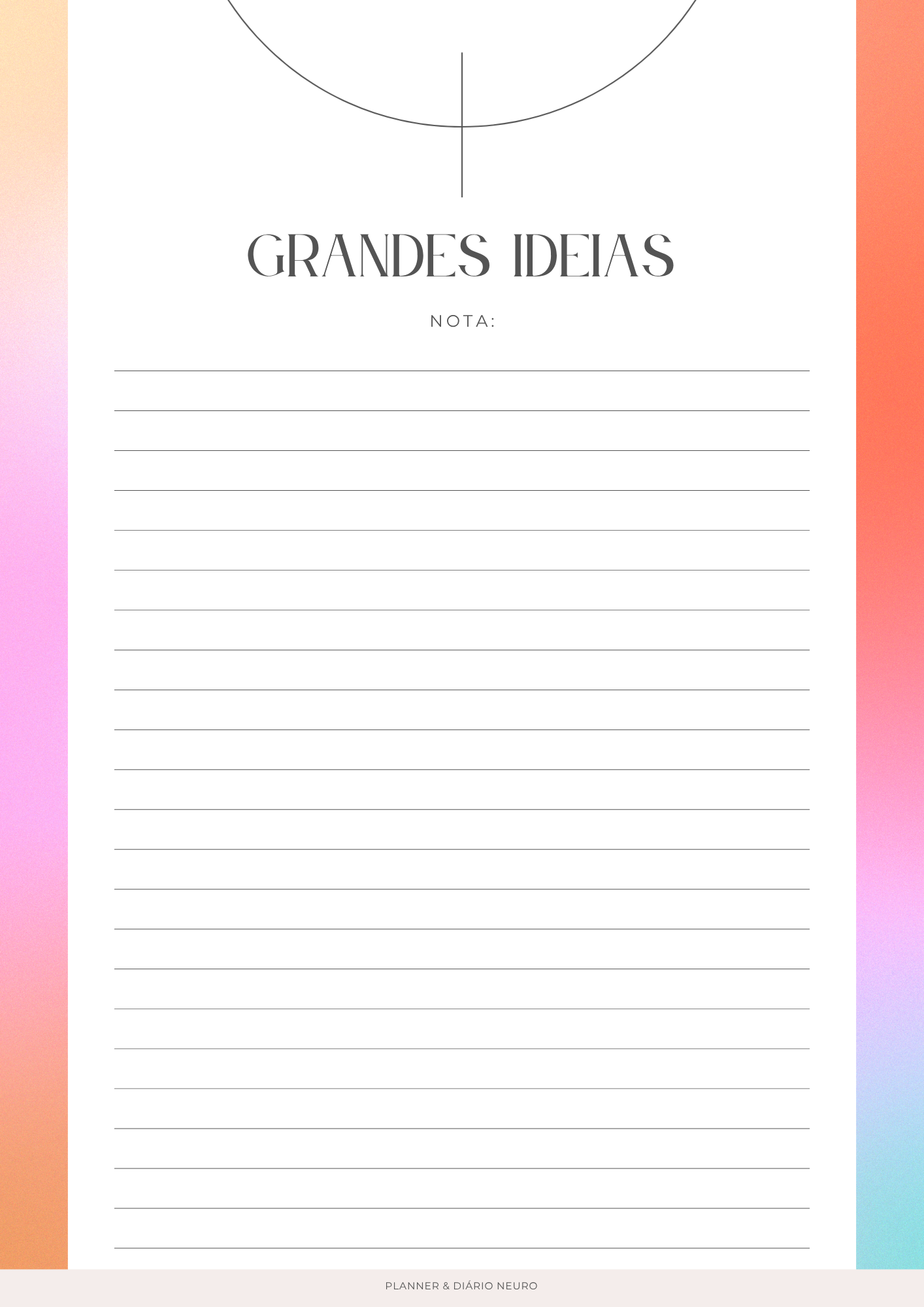 Journal Page 4, página de diário complementar do Planner Neuro